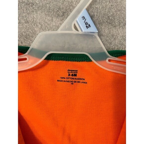 Celebrate One Piece Childrens 3 - 6 months Orange Jack-o-lantern Inverted Zipper - Picture 3 of 3